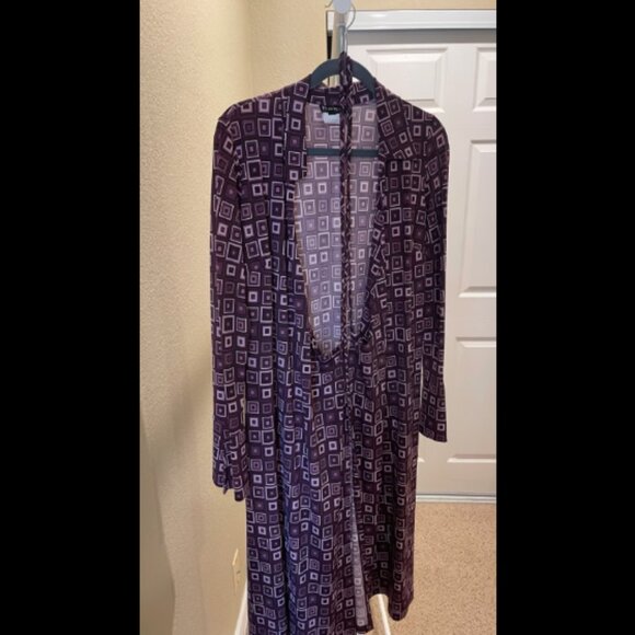 BEBE Long Sleeve Wrap Dress - Picture 2 of 3